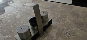 Süfrə ləvazimatları: Ela veziyyetde, 60 man alinib Berghoff CUBO masaüstü ədviyyat dəsti - — 5