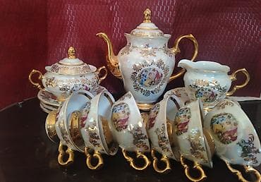 qehve demleyen: Qəhvə dəsti, rəng - Qızılı, Farfor, Madonna, 6 nəfərlik, Çexiya — 6