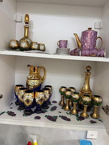 satt: Çay dəsti, rəng - Qızılı, Keramika — 1