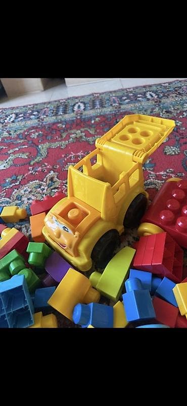 el oyunları: Original lego dəst araba,maşın ilə Rəngarəng iri ölçülü konstruksiya — 2