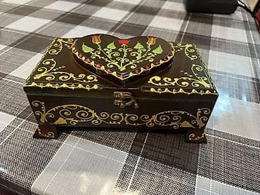 sandiq sekilleri: Əl işi taxta zərgərlik/qutu - Material: ağac - Üzərində əl ilə — 2