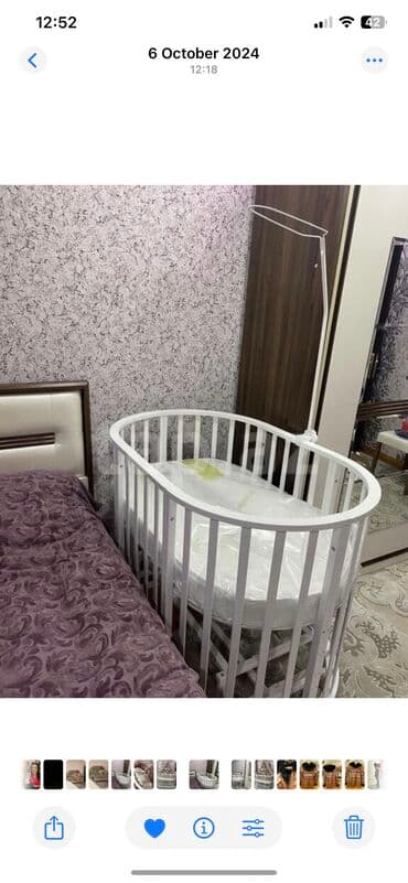 oglan ucun hediyeler: Oğlan və qız üçün, İşlənmiş, Yumru, Beşik, Dəstsiz, Matras ilə, Yellənmə mexanizm ilə — 2