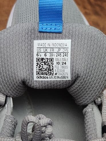 kişilər üçün qaçış krossovkaları: Adidas kişi qaçış/idman krossovkaları - Rəng: boz üst hissə, qara üç — 6