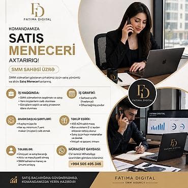 Satış meneceri tələb olunur, Aylıq ödəniş