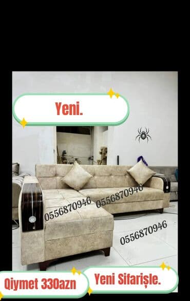 Divanlar: Künc divan, Yeni, Açılan, Bazalı, Parça, Şəhərdaxili pulsuz çatdırılma