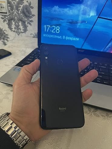 tv box mi: Redmi Note 7, 64 GB, rəng - Qara, Barmaq izi — 2