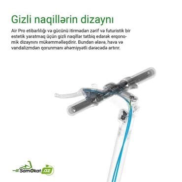 электроскутер в баку: Yeni Elektrik samokat 10", 501 - 750 Vt, 26 - 35 km/s, Rayonlara çatdırılma, Ünvandan götürmə, Pulsuz çatdırılma — 4