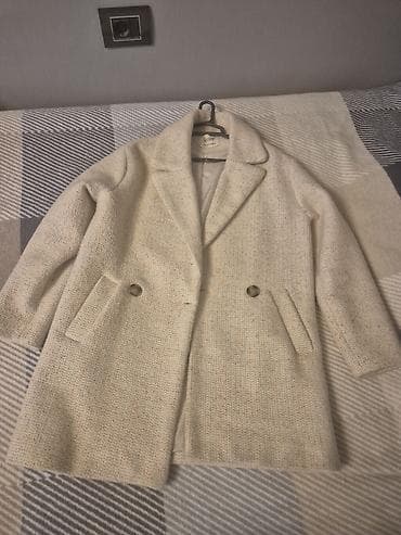 Qadın palto – krem rəngdə, toxuma fakturalı - Marka: Rodier Paris