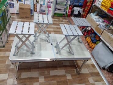 bag ucun oturacaqlar: Piknik masası Masa ve 4 stul ( alminiyum ibarətdir stullar bitişik — 2