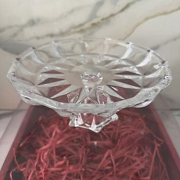 tort qab: Tort və şiriniyyat qabı, rəng - Ağ, Şüşə — 3
