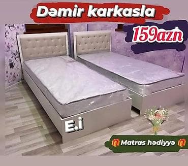 stol demir: Yeni, Təknəfərlik çarpayı, Bazalı, Matras ilə — 1