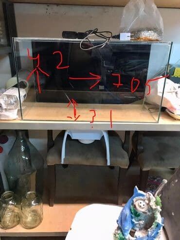 Heyvanlar üçün mallar: Şüşə akvarium dəsti satiram her şeyini usdunde verirem reyal aliciya — 1