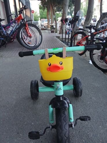 1 3 yaşlı uşaqlar üçün üçtəkərli velosipedlər: Yeni Üç təkərli Uşaq velosipedi 18", sürətlərin sayı: 16, Ödənişli çatdırılma — 1