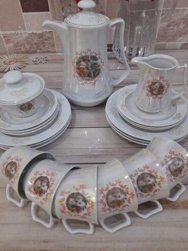 original cobalt: Çay dəsti, rəng - Ağ, Farfor, Madonna, 6 nəfərlik, Almaniya — 3