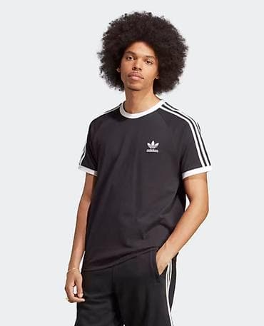 черно белые мужские футболки: Мужская футболка, Adidas, S, цвет - Черный — 1