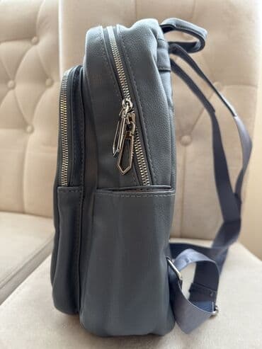 сумка на плечо: Mavi rəngli şəhər tipli bel çantası - Material: yumşaq teksturalı — 4