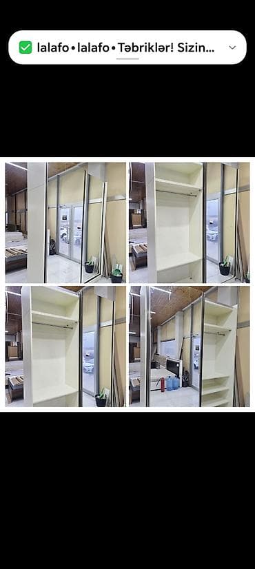 *Dolab satılır* En 1.90 sm Hund 2.63sm Derinlik 60 sm *Qiymet 270