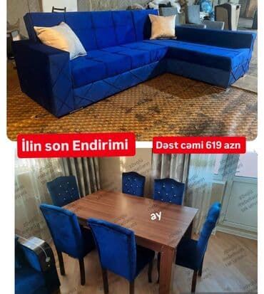 Yeni, Künc divan, Qonaq otağı üçün, Açılmayan