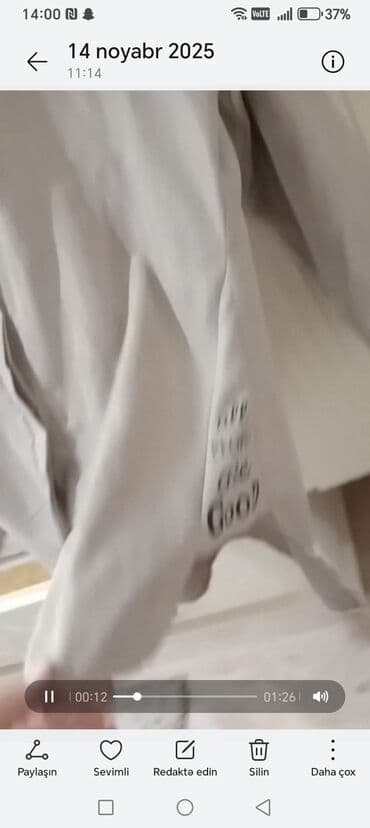 g shock casio: İki hissəli qadın dəsti – köynək və şalvar - Rəng: açıq boz/bej — 3