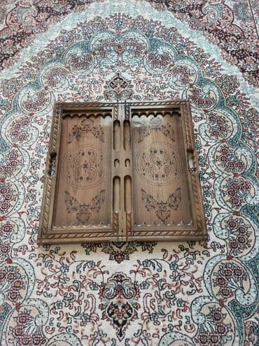 Нарды: Nərd Nerd Nərd Nerd taxta Qoz ağacından hazırlanmış əl işi olan — 7