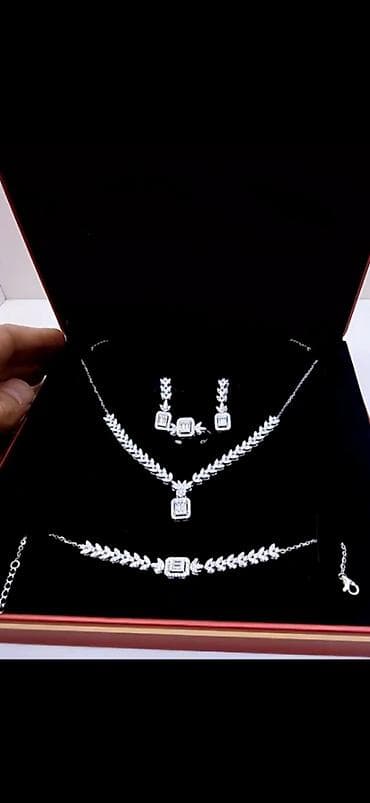 Zərgərlik dəstləri: 💥 ENDİRİM! 💥 Təbii daşlarla hazırlanmış gümüş komplektlər 🔹 — 10