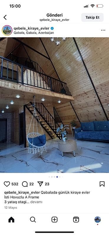 mini evler: Qəbələdə A-Frame dizaynlı günlük kirayə ev - Yer: Qəbələ, Azərbaycan — 3