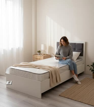 uşaq çarpayısı maşın: Təknəfərlik çarpayı, Bazalı, Matras ilə, Siyirməsiz — 3