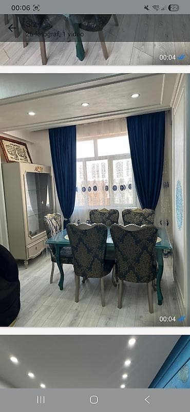 qonaq otagi ucun oboylar: Mebel dəsti – qonaq otağı üçün. - Rəng konsepti: mavi, krem və qızılı — 3