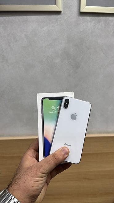 apple qulaqciq: IPhone X, 256 GB, Ağ, Zəmanət, Kredit, Sənədlərlə — 1