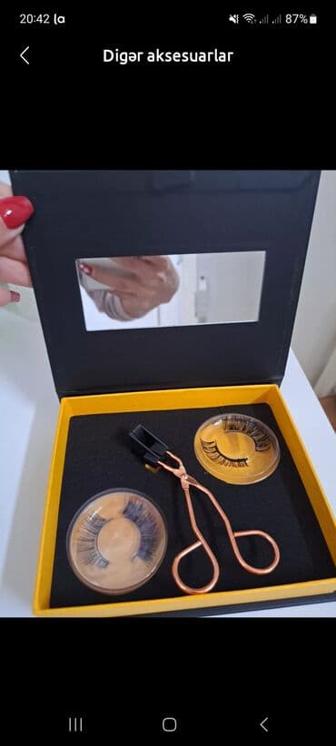 mat dodaq boyalari: Maqnit kiprik — 1