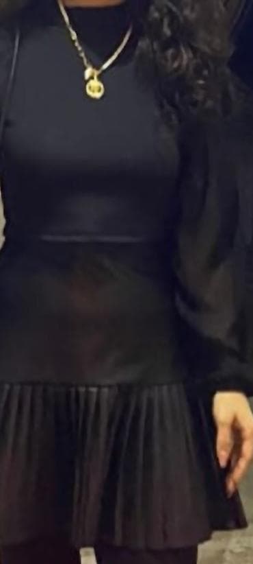 pul kiseleri: Qara rəngli zərif qolları şıfon kofta - Model: yuxarı hissəsi bədənə — 3
