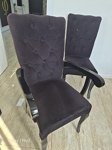 Qonaq otağı üçün, İşlənmiş, Qatlanmayan, rəng - Qara Stul