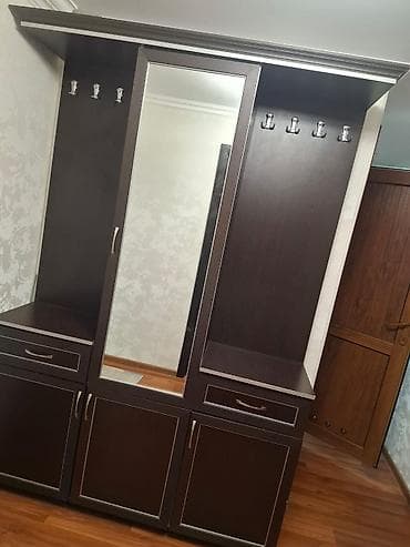 skaf dolab: İşlənmiş, 4 qapılı, Güzgülü, Qəhvəyi, Açılan, Düz dolab — 2