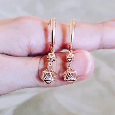 sirqa modelleri: Sırğa, Çəhrayı qızıl, 585 Əyar, 30 g — 4