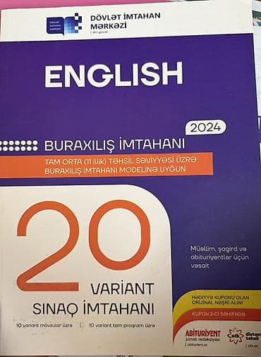 İngilis dili Testlər 11-ci sinif, Anar İsayev, DİM, 2-ci hissə, 2024 il