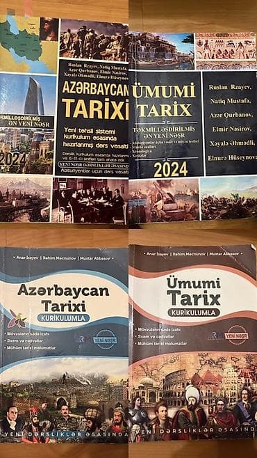 Kitablar və jurnallar: Dərs vəsaiti dəsti – “Azərbaycan Tarixi” və “Ümumi Tarix” 1 ci 17 azn — 1