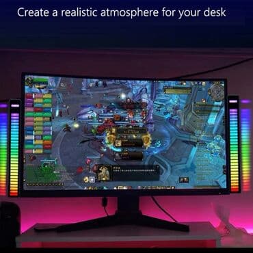 lent işıqlar: Ritmik rəngli LED işıqlar səs musiqi Type C kabel 16 LED — 1