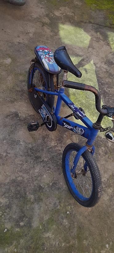 velosiped icare: Uşaq velosipedi – mavi rəng, 16" təkərlər - Rəng: mavi, “Sport” — 1