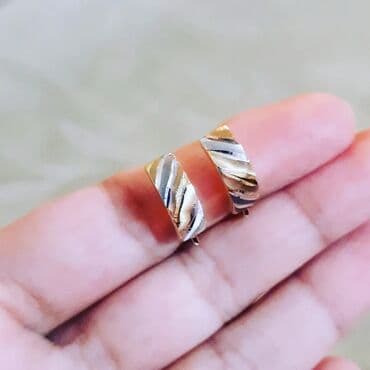 tək qaş: Sırğa, Sarı qızıl, 585 Əyar, 142 g — 3