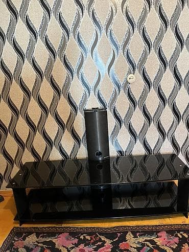 tok kabeli: Düz TV altlığı, Polkalı, Şüşəli — 3