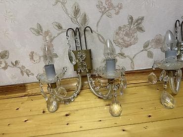 bra işıqlar: Klassik üslubda divar bra-seti - Dəst: 2 ədəd ikişaxəli divar bra — 4