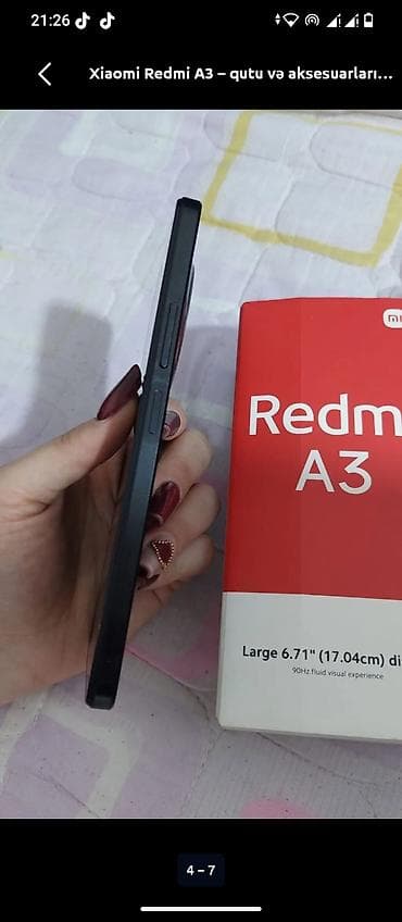 060 mobil operator: Redmi A3, 128 GB, rəng - Qara, İki sim kartlı — 6