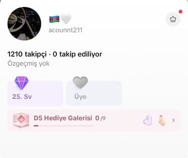 Tiktok Hesabı 25 level görüşub verə bilərəm