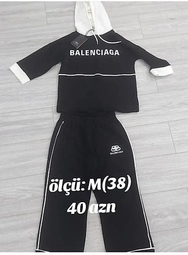 Мужской спортивный костюм, Balenciaga, M, цвет - Черный at lalafo.az Мужской спортивный костюм, Balenciaga, M, цвет - Черный