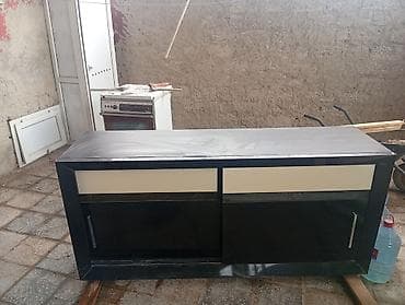 haz: Mətbəx üçün şkaf-bufet - Material: MDF/laminat əsaslı korpus, parlaq — 2