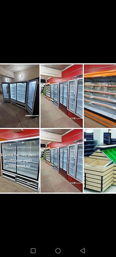 Mağaza və supermarketlər üçün vitrin soyuducu və ticarət avadanlıqları lalafo.az -da Mağaza və supermarketlər üçün vitrin soyuducu və ticarət avadanlıqları