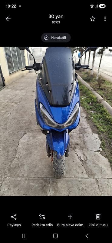 225 55 16 teker: Skuter – 2023 il, mavi rəng Xüsusiyyətlər: - Geniş ön vindsild — 9