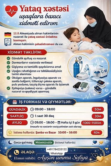 laçında iş: Yataq xəstəsi uşaqlara baxıcı xidməti 11 il Almaniyada alman — 1