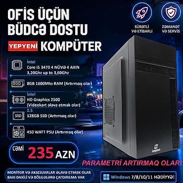 MÜVƏQQƏTİ ŞOK ENDİRİM!!! ⭐Tək Sistem Bloku 235 AZN ⭐KOMPLEKT CƏMİ 335