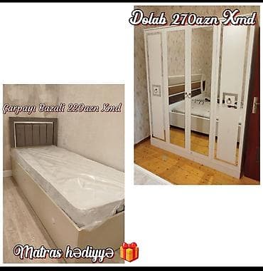 tek dolablar: 2 təknəfərlik çarpayı, Dolab, Azərbaycan, Yeni — 5